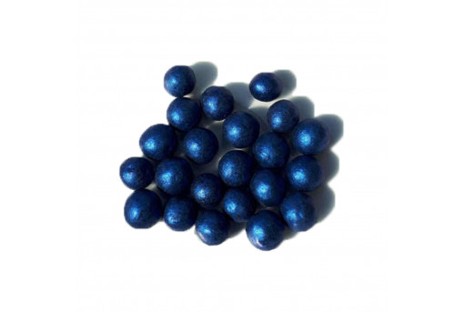 Сахарные жемчужины перламутровые синие, 10 мм