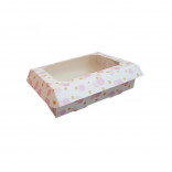 Картонна коробка для пряників 150*200*30, рожева