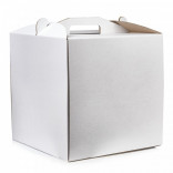 Коробка для торта белая квадратная 300*300*250