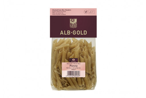 Макароны пенне из коричневого риса ALB-Gold, 250 г