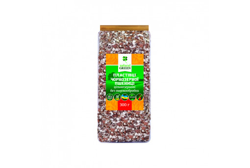 Пластівці Natural Green чернозерної пшениці цільнозернові без термообробки, 300 г