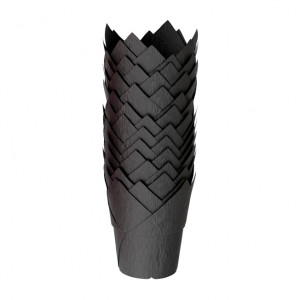 Форма тюльпан для кексів чорна, 50*90 мм