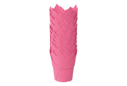 Форма тюльпан для маффінів рожева, 50*90 мм