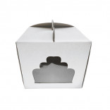 Коробка для торта с окошком белая, 300x300x250 мм