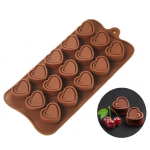 Силіконова форма для шоколадних цукерок Серця 