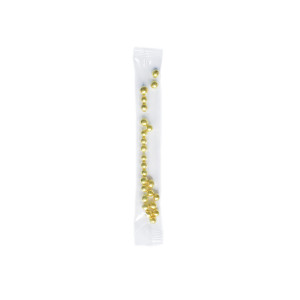Цукрові перлини золоті 5 мм в стіках, 3 г