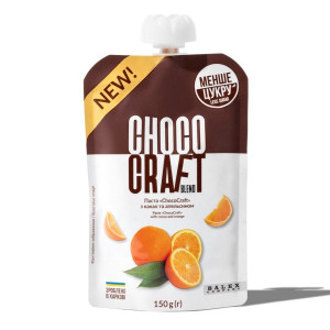 Шоколадная паста с какао и апельсином ChocoCraft 150 г