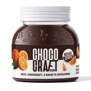 Шоколадная паста с какао и апельсином ChocoCraft 320 г