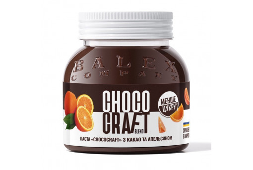 Шоколадная паста с какао и апельсином ChocoCraft 320 г