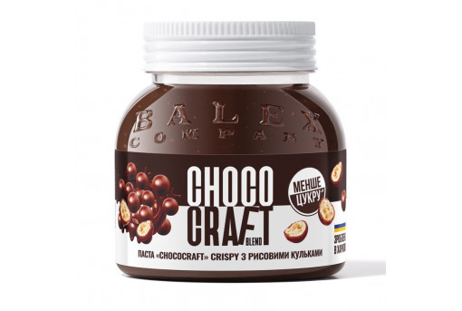 Шоколадна паста ChocoCraft з рисовими кульками 320 г