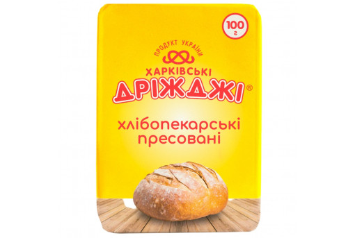 Дрожжи хлебопекарные прессованные, 100 г