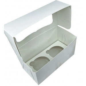 Коробка для маффинов и кексов, на 2 шт