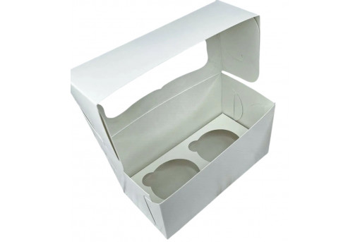 Коробка для маффинов и кексов, на 2 шт