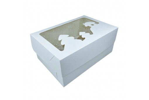 Новогодняя коробка для маффинов и кексов