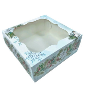 Коробка для пряников и печенья 15х15х6 см