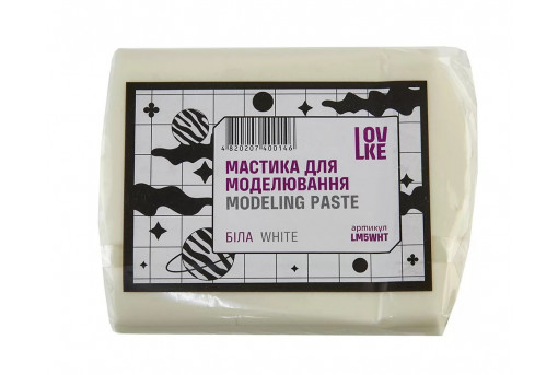 Мастика для моделирования белая LOVKE, 500 г