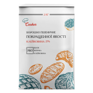 Пшеничная мука для пиццы и круассанов улучшенного качества, 2 кг