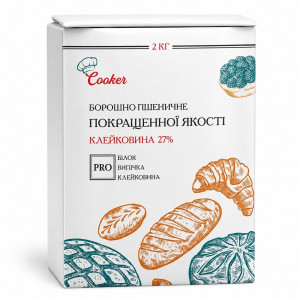 Пшеничная мука для пиццы и круассанов улучшенного качества, 2 кг