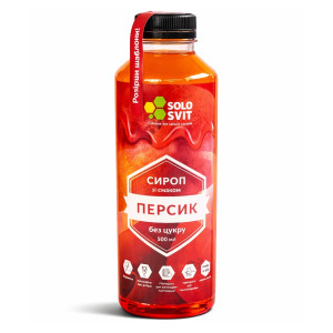 Сироп без цукру Персик 0,5 л