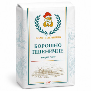 Пшеничная мука высшего сорта Золоте зернятко, 1 кг
