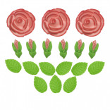 Цукрові фігурки Чайні троянди рожеві