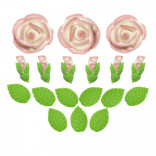 Сахарные фигурки Чайные розы белые