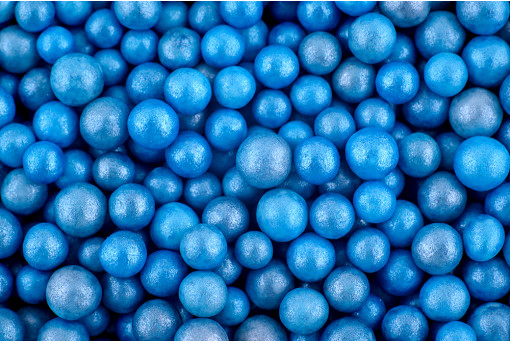 Сахарные жемчужины перламутровые голубые