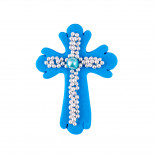 Сахарная фигурка Пасхальный крестик синий
