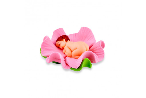 Сахарная фигурка Малыш в розовом цветочке