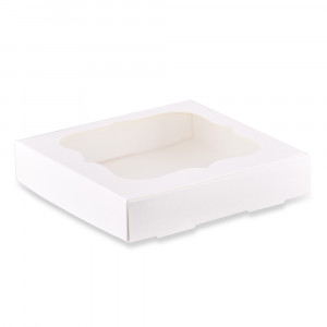 Коробка для пряників біла 15х15 см