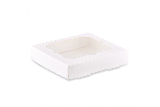 Коробка для пряников белая 15х15 см