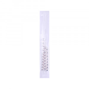 Цукрові перлини срібні 5 мм в стіках, 3 г