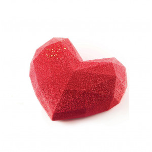 Форма силиконовая Сердце-оригами, Silikomart 