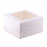 Коробка для кексов, маффинов, капкейков белая на 4 шт.